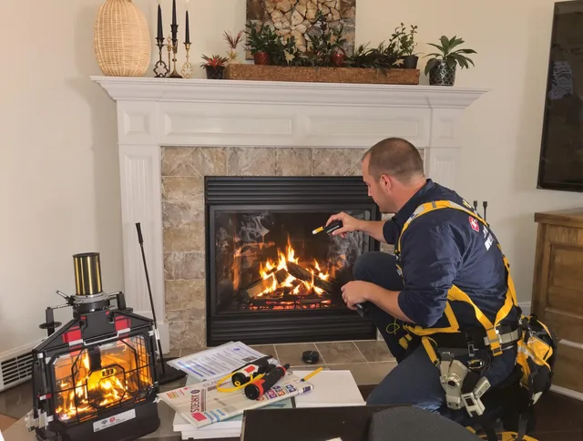 Safety-focused fireplace inspection by Dartmouth Chimney Sweep in Dartmouth, MA